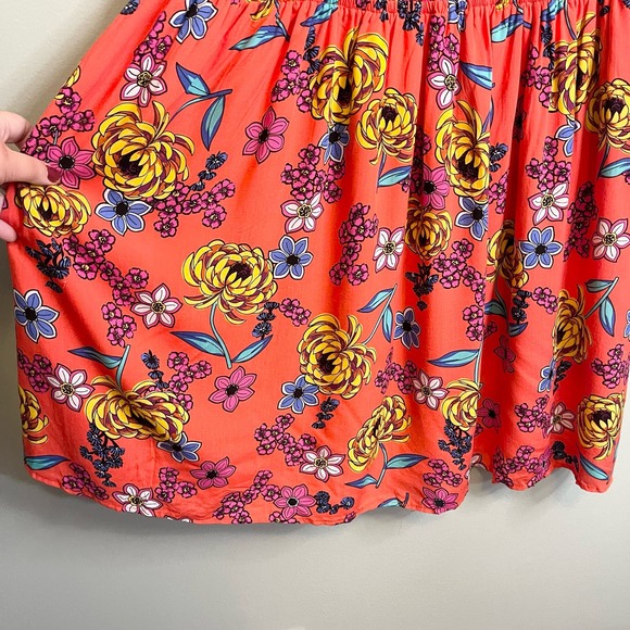 MODCLOTH Women's Floral Short Sleeve 1/2 Button Mini Dress Plus Size 2X NWOT - Picture 6 of 10